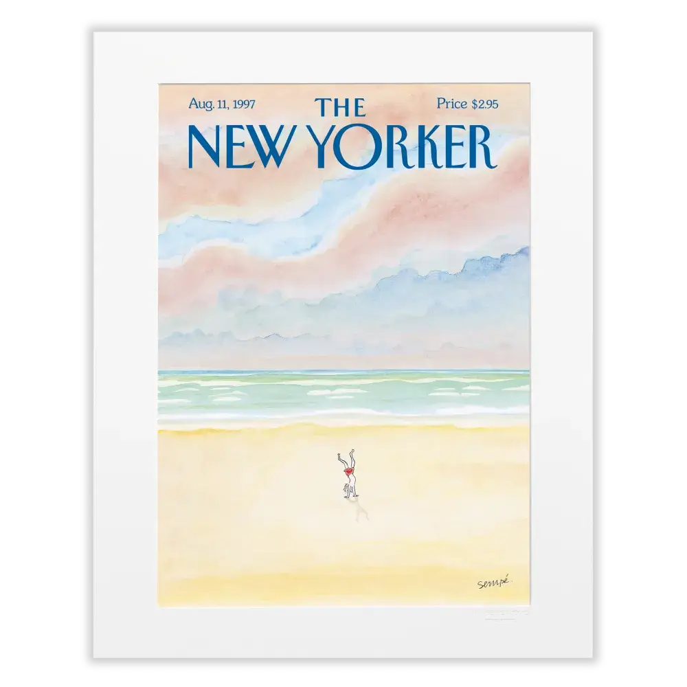 Affiche 40x50 "Man Doing Handstand" par Sempe collection The New Yorker