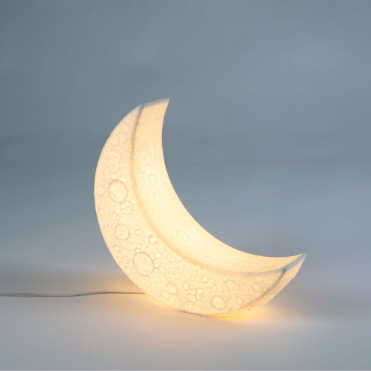My Tiny Moon - Lampe en porcelaine en forme de lune - Seletti