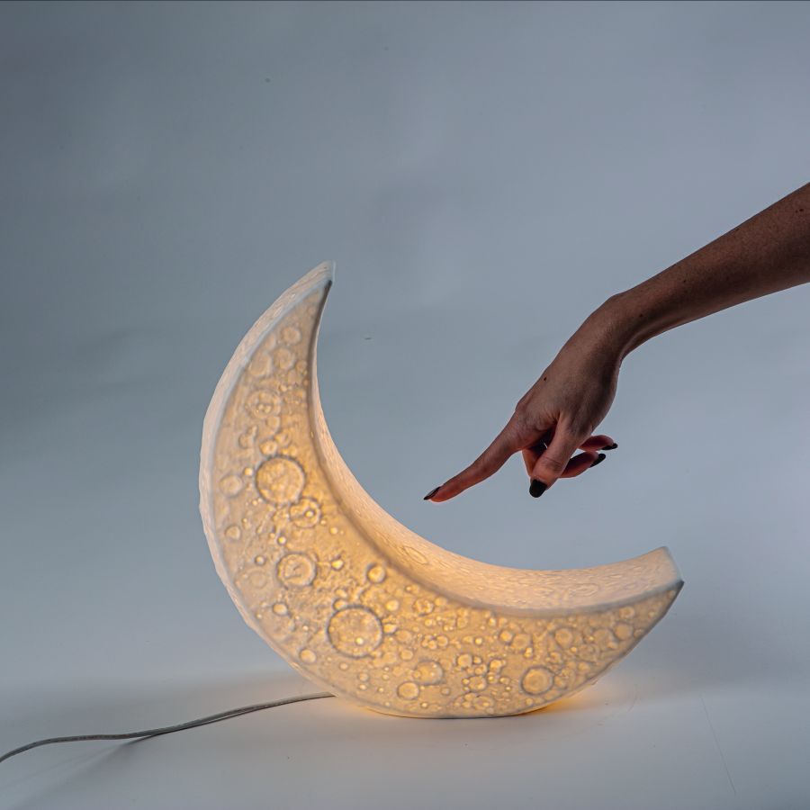 My Tiny Moon - Lampe en porcelaine en forme de lune - Seletti