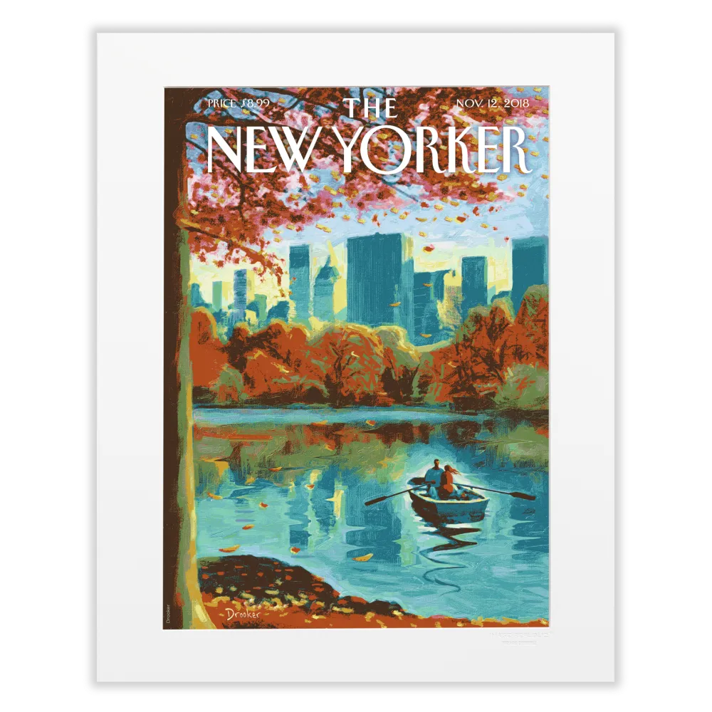 Affiche 40x50 "Row Boat in Central Park" pour The New Yorker