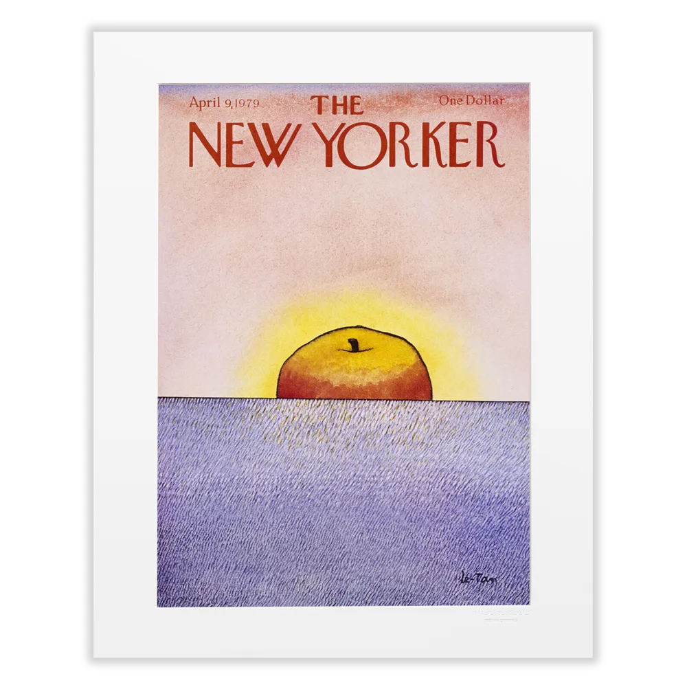Affiche the New Yorker - Peach Rising Over Horizon par Le Tan - 9 avril 1979 40x50