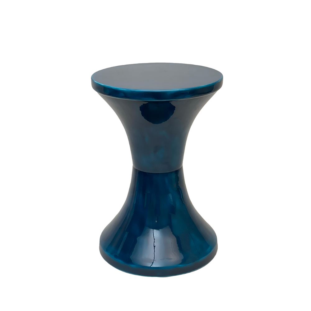 Tabouret Tam Tam Ardoise - Tabouret en métal émaillé