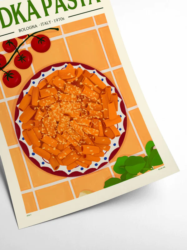 Vodka Pasta - Affiche 30 x 40 cm Elin Pk - PSTR Studio