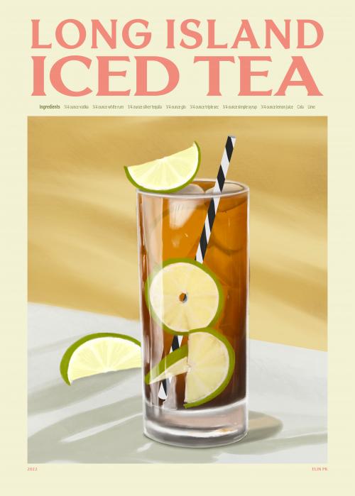 Long Island Iced Tea - Affiche 30x40 cm - Elin Pk - PSTR Studio