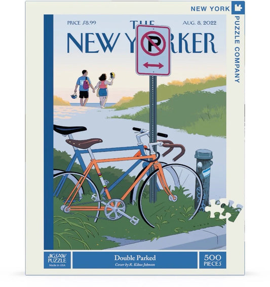 Puzzle New Yorker Double Parked Kikuo Johnson - Couverture du 8 août 2022 - 500 pièces