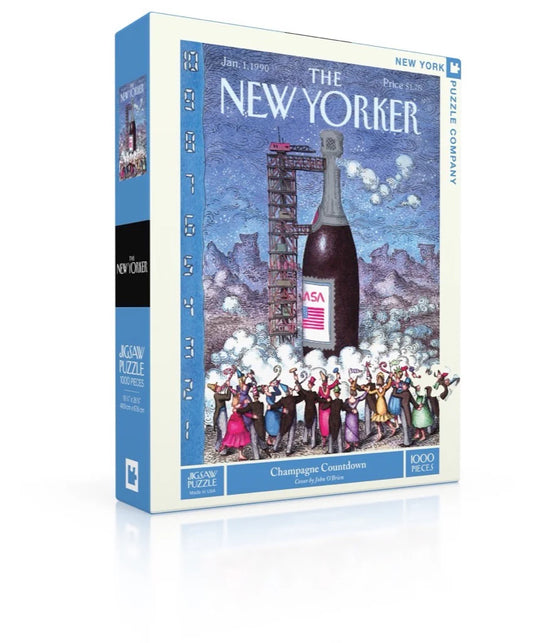 Puzzle the New Yorker Champagne Coutdown - Couverture John O'brien publié le 1 janvier 1990