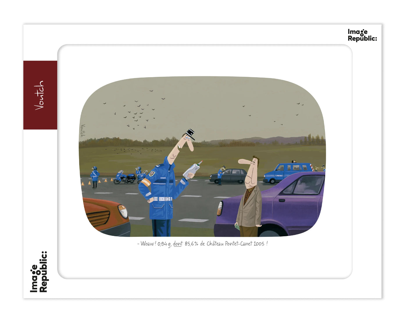 Affiche Voutch Chateau Pontet - Dessin de Voutch 30x40 édité par Image Republic