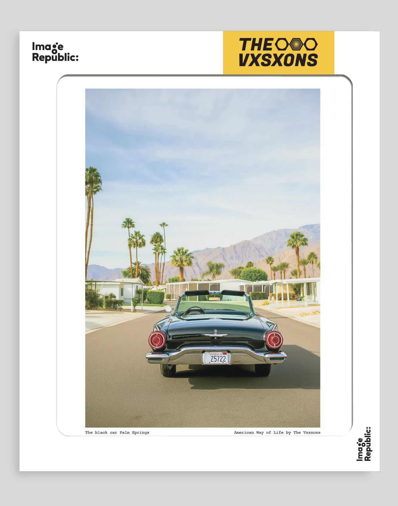 The VXSXONS AWOL 017 - The black car Palm Springs The Visions Image Republic