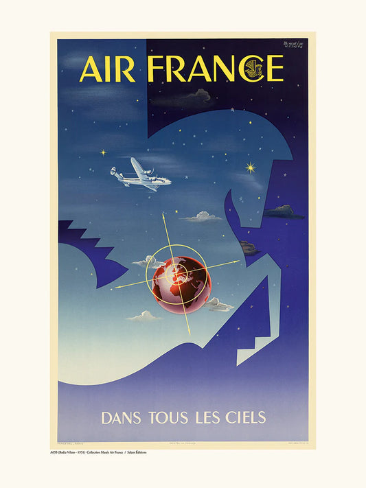Salam Edition collection Air France - Dans tous les ciels en taille 30x40
