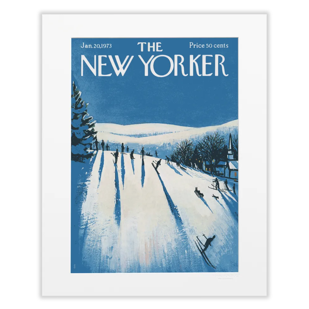 Affiche "Skiers makes their way" 40x50 cm The New Yorker