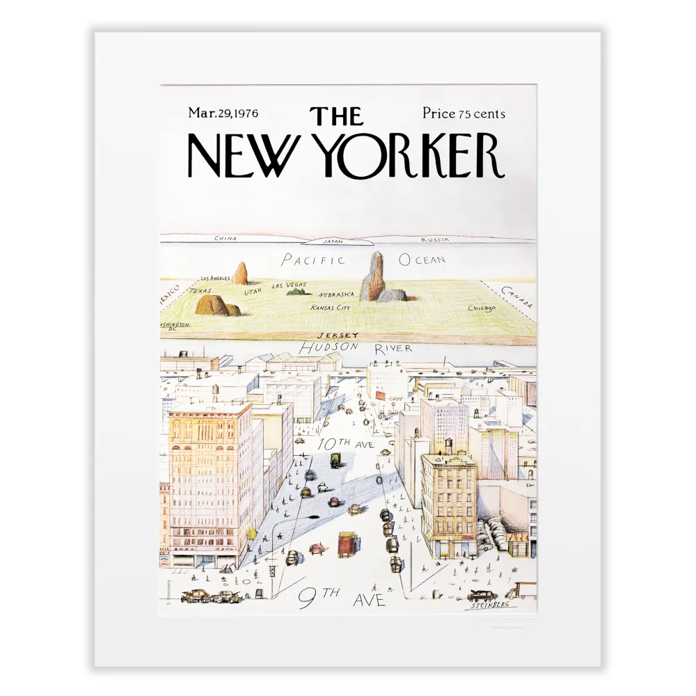 Affiche 40x50 "9th ave" par Steinberg pour The New Yorker