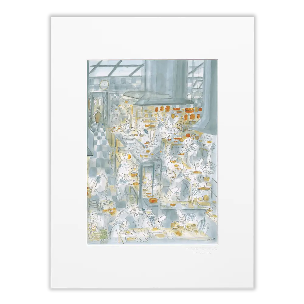 Affiche 30x40cm : Restaurant de Sempé