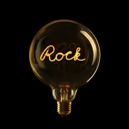 Rock - Ampoule ambrée à message - Message in the bulb