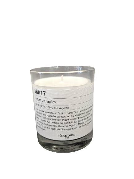 Bougie 18h17 Apéro - bougie au Cognac confit - Félicie Aussi