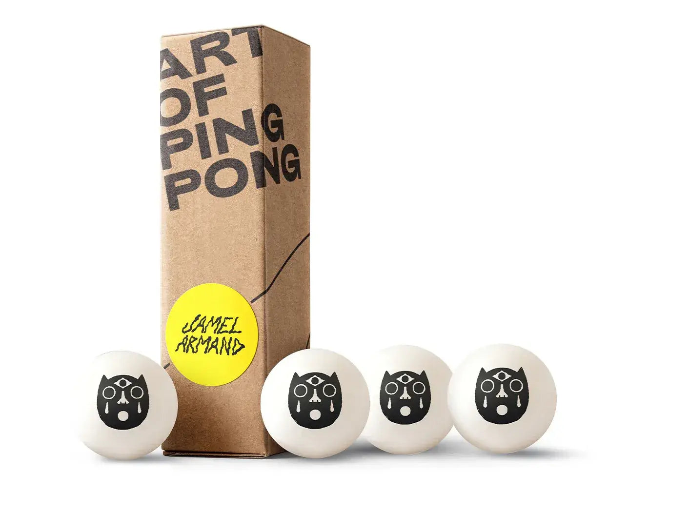 Set de 4 balles de ping-pong Silk Song par Jamel Armand pour Art of Ping Pong