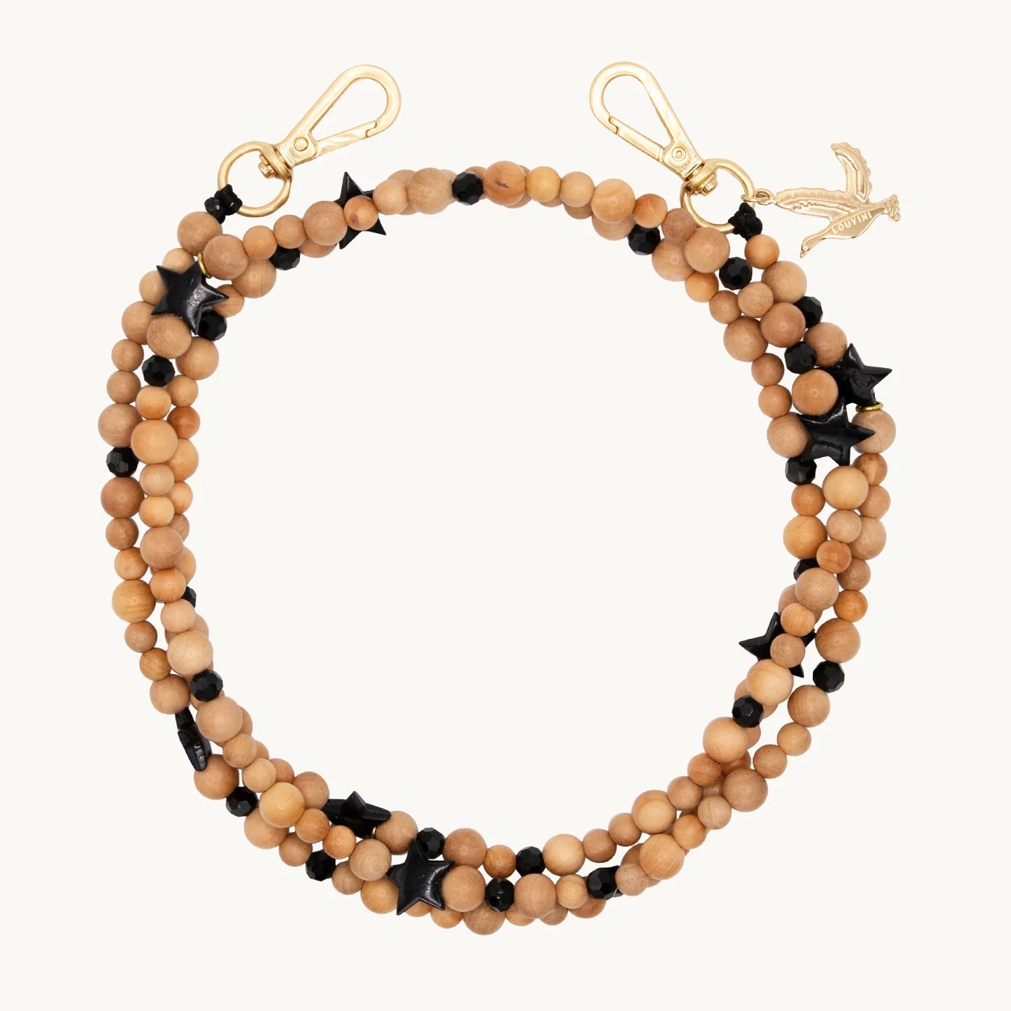 Arielle Étoile Noir - Chaîne Bandoulière pour Coque - Louvini