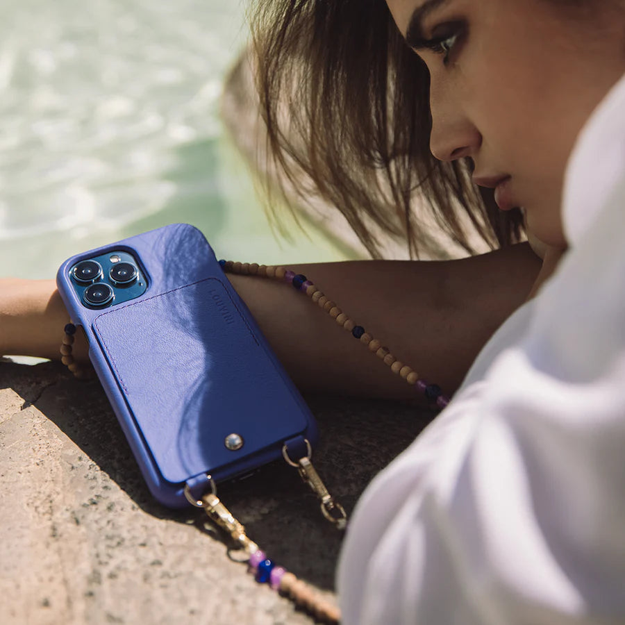 Arielle violet et bleu - Chaîne Bandoulière pour Coque - Louvini