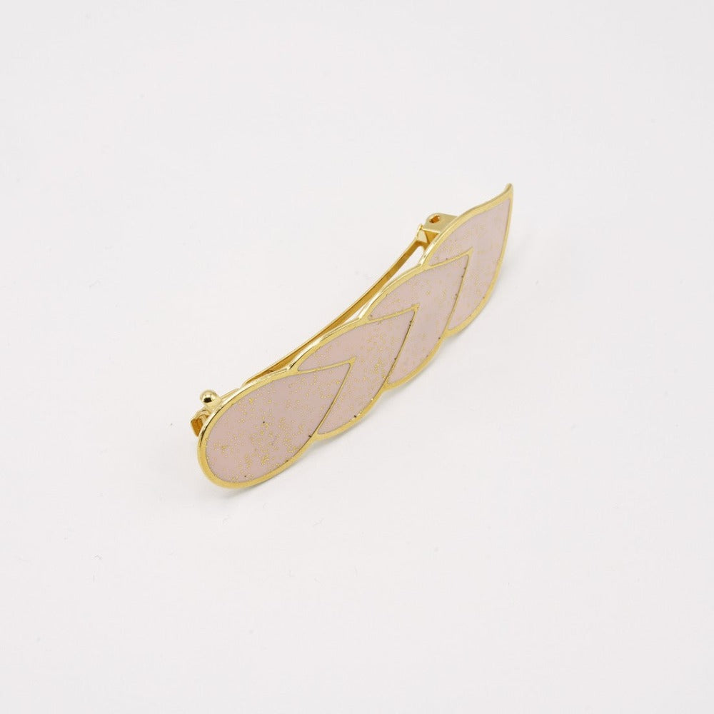 Charlie Rose Poudré - Barrette en Email fabriquée en France - Gypso