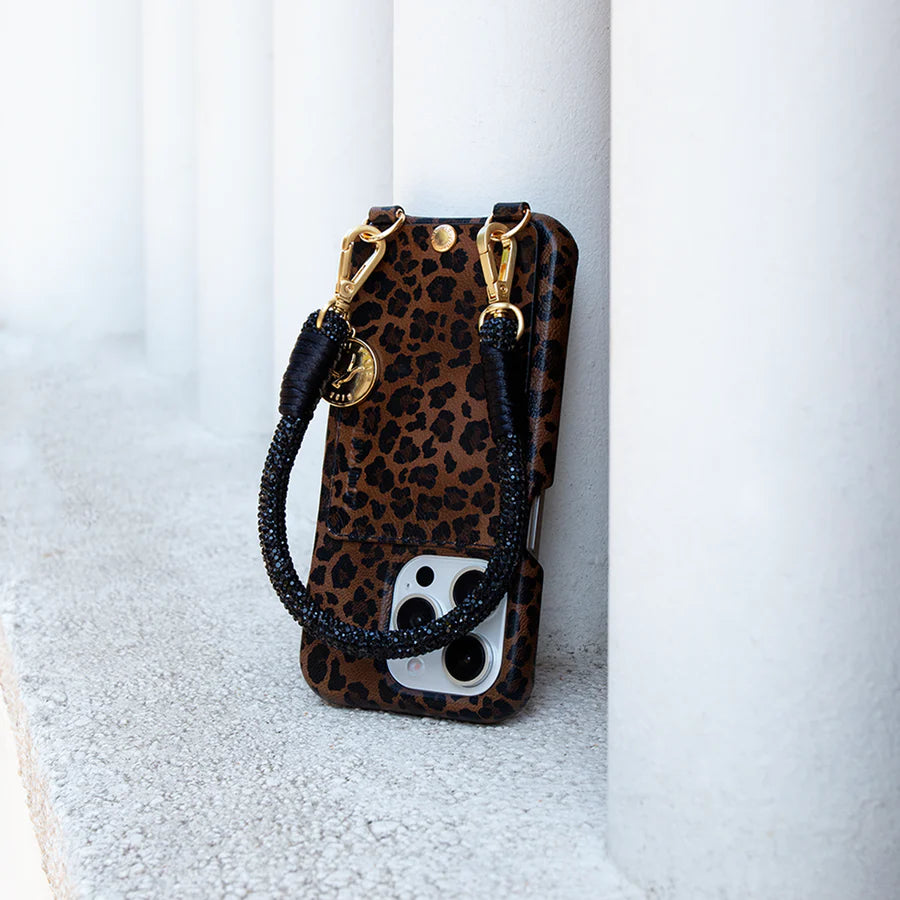 Petit Kim Noir - Bracelet à strass pour Coque - Louvini