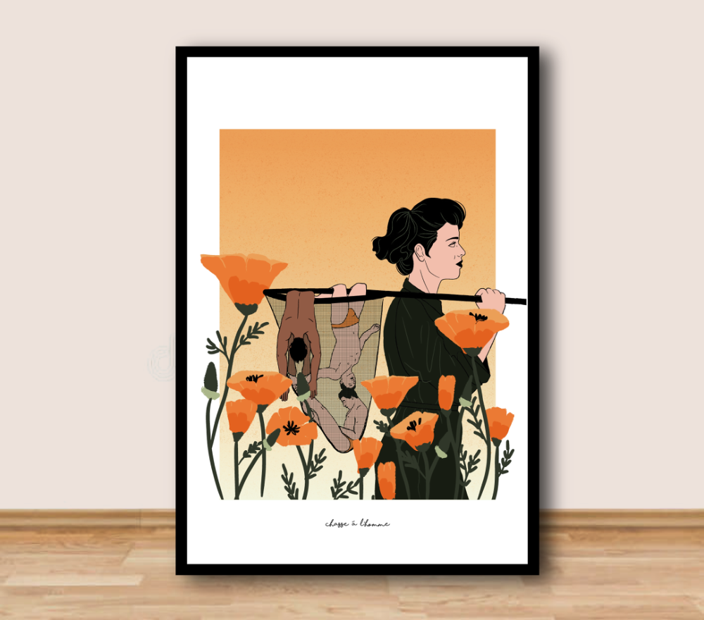 Chasse à L'Homme - Affiche A3 - Palm Illustrations