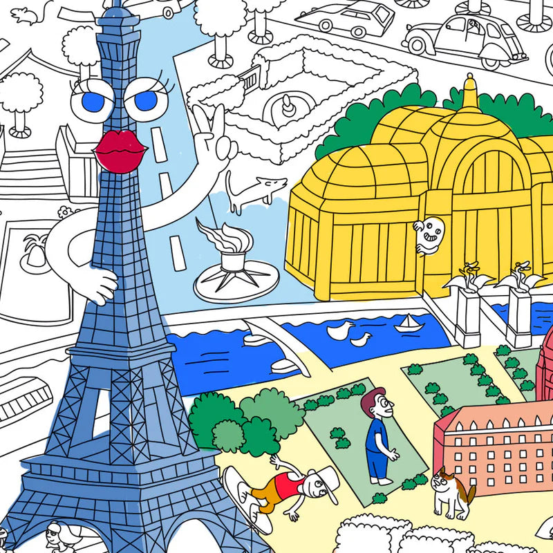 Coloriage géant Paris par OMY