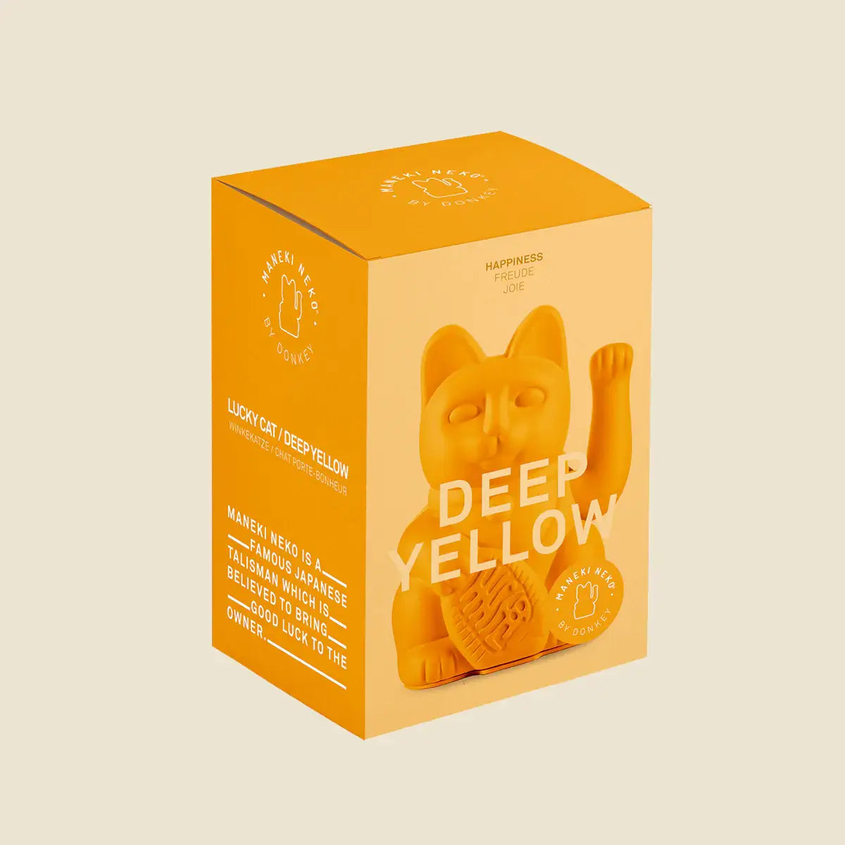 Emballage du Maneki Neko (Lucky Cat) couleur Jaune Profond par Donkey