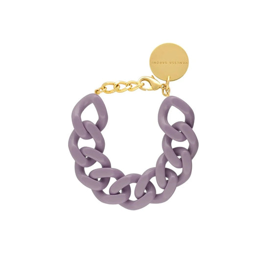 Flat Chain Lavendel Vanessa Baroni - Bracelet grosses mailles lavance