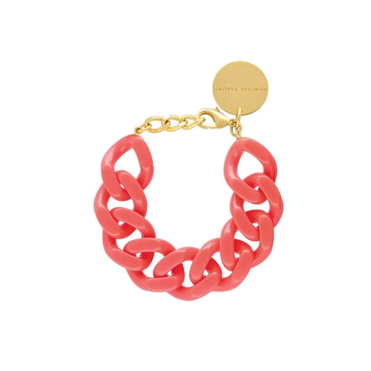 Bracelet flat chain New Flamingo Vanessa Baroni - Bracelet à grosses mailles