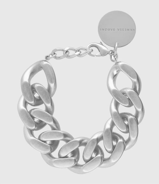 Flat Chain Silver Vintage - Bracelet grosses mailles - Vanessa Baroni