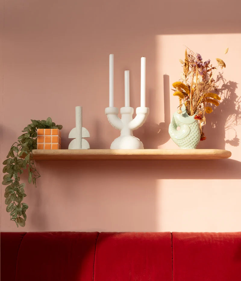 Chandelier Eric en céramique Blanc mat - Home Studyo