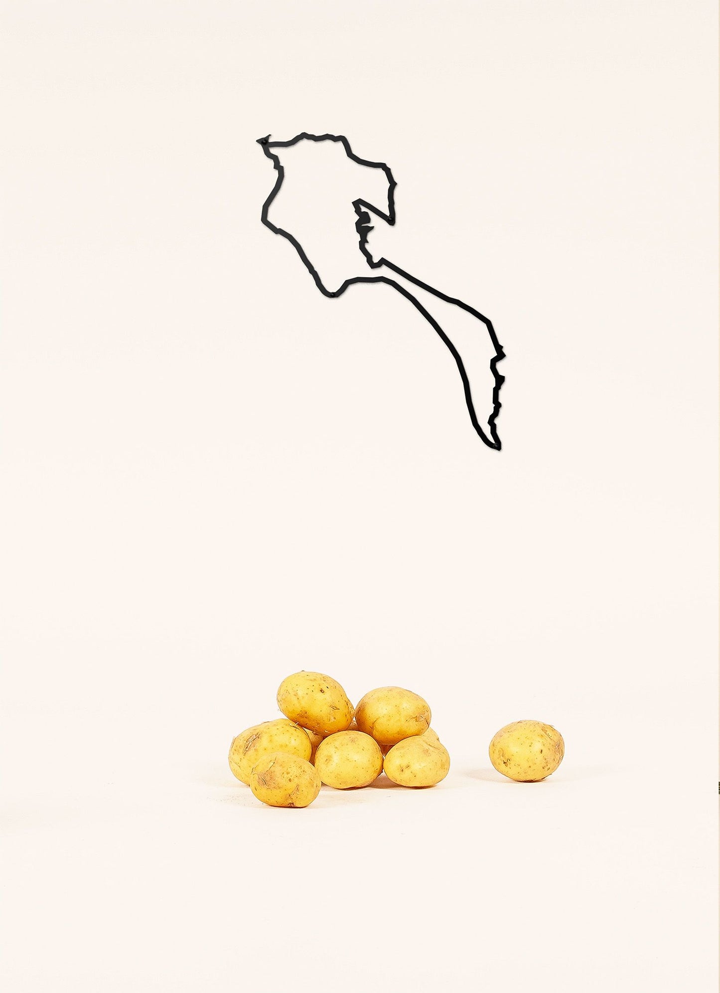 Île Noirmoutier - The Line Island - silhouette en acier inoxydable