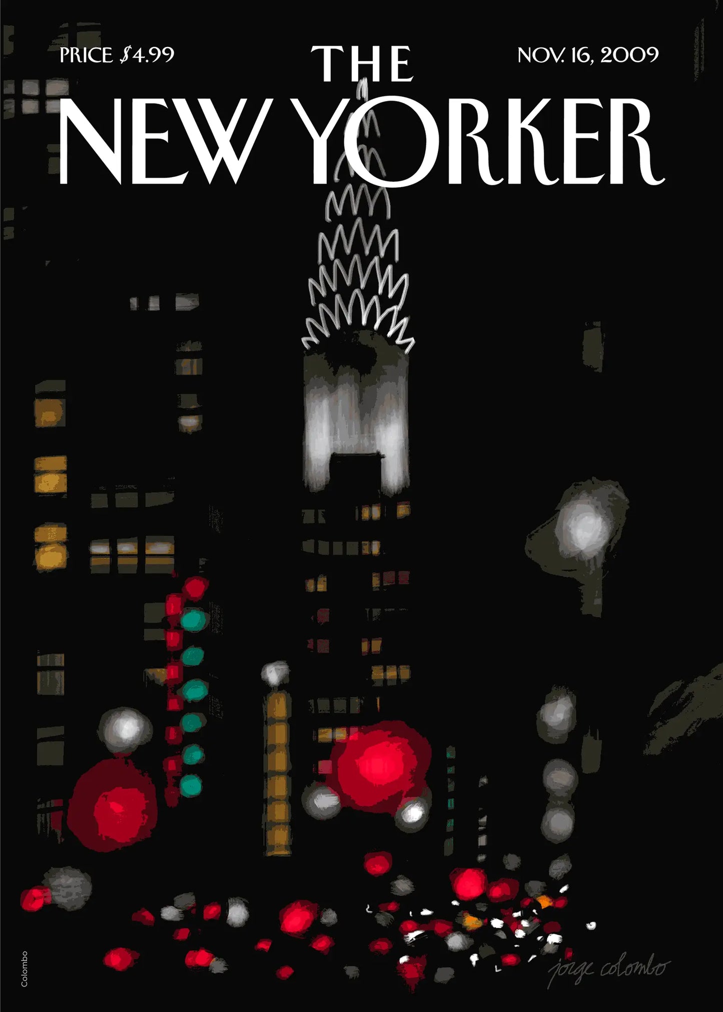 Illustration "Night Lights" par Colombo pour The New Yorker
