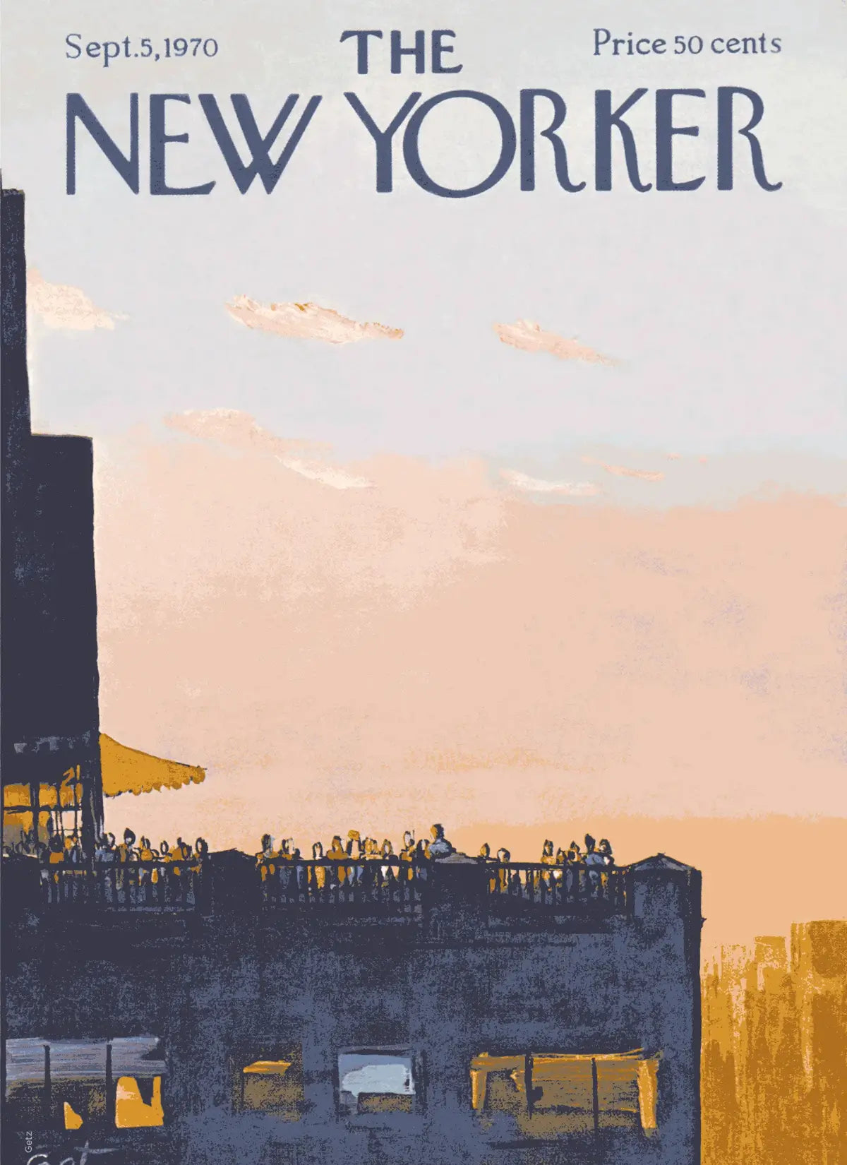 Illustration "Roof Party" par Getz pour The New Yorker