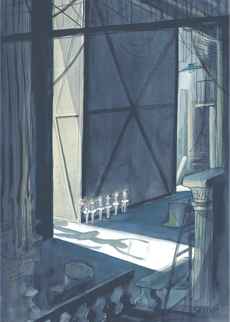 Dessin de Sempé : Coulisses