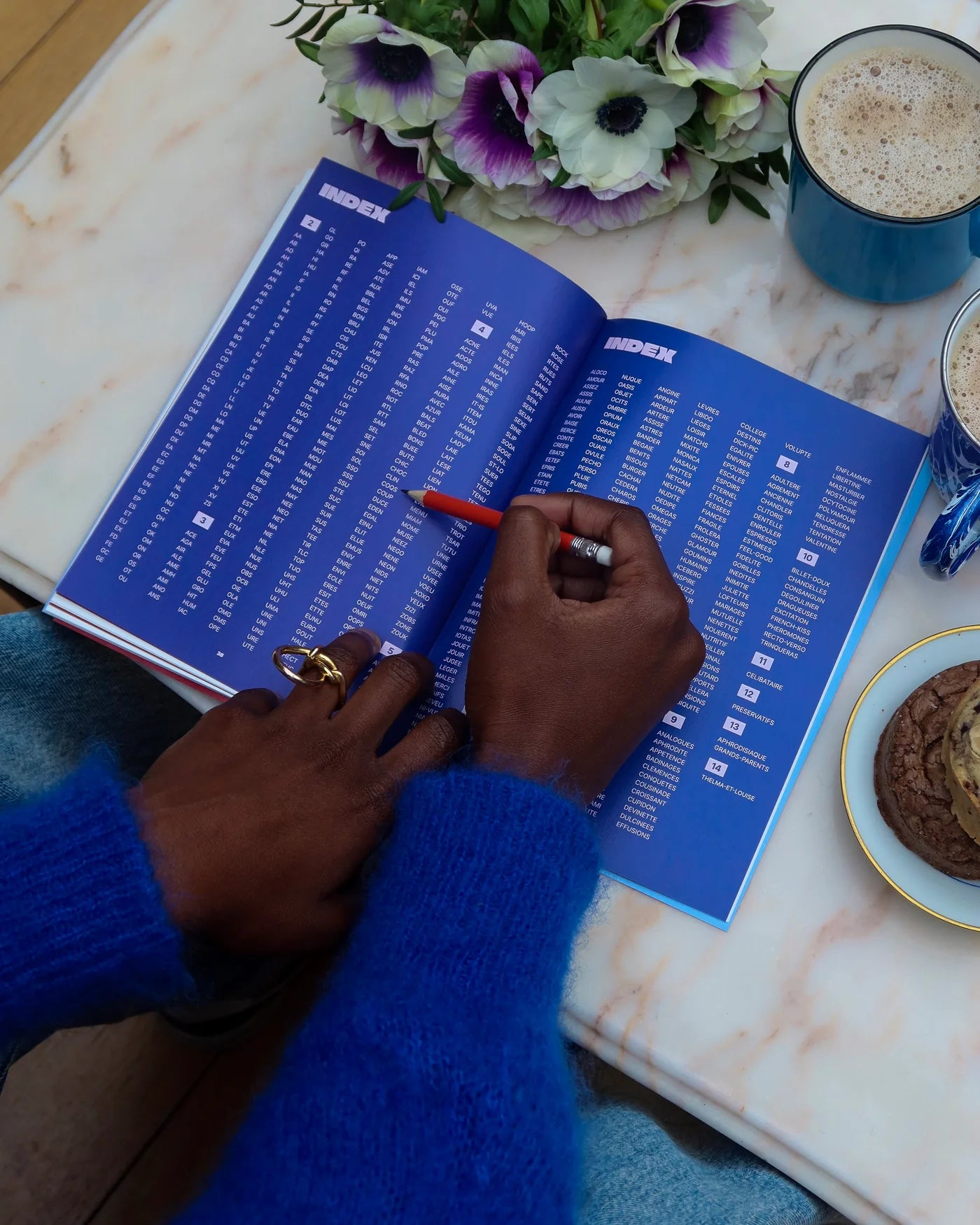 La pageindex des mots fléchés Grillé Amour