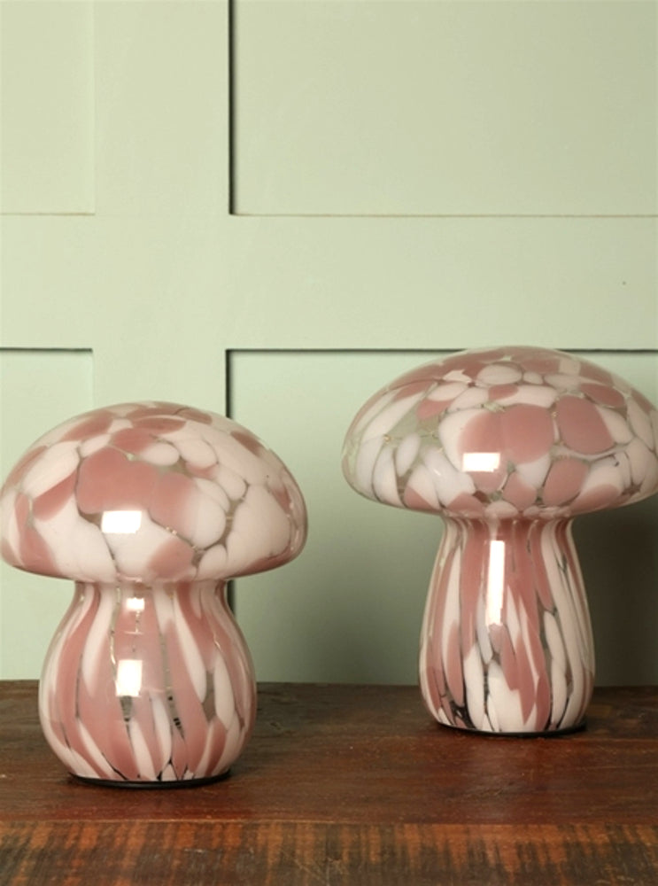 Petite Lampe Champignon collection ChipsMushy - Rose/Blanc