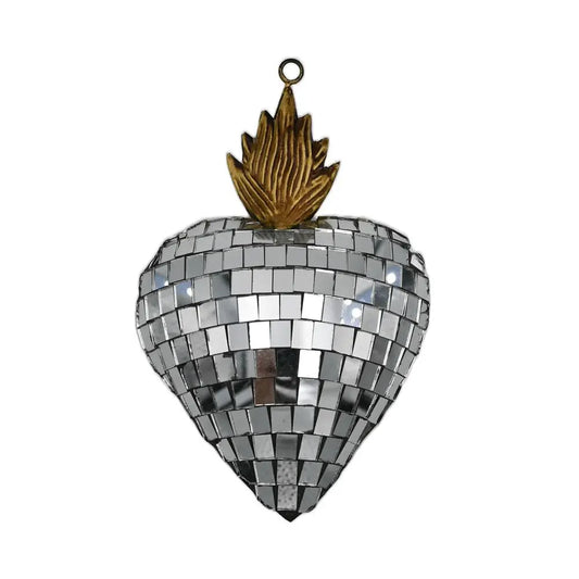 Mini Coeur à Facettes Boncoeurs - Coeur avec mosaïques de miroirs recto verso