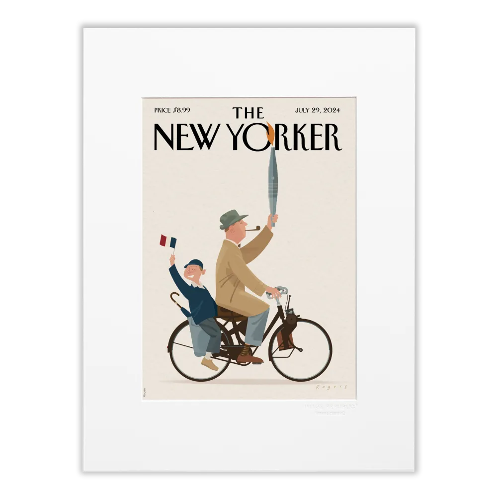 "Paris 2024" affiche 40x50 cm avec passe-partout