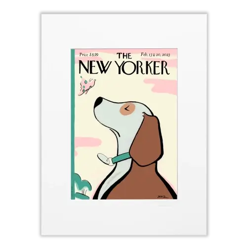 "New Tricks" affiche encadrée blanc