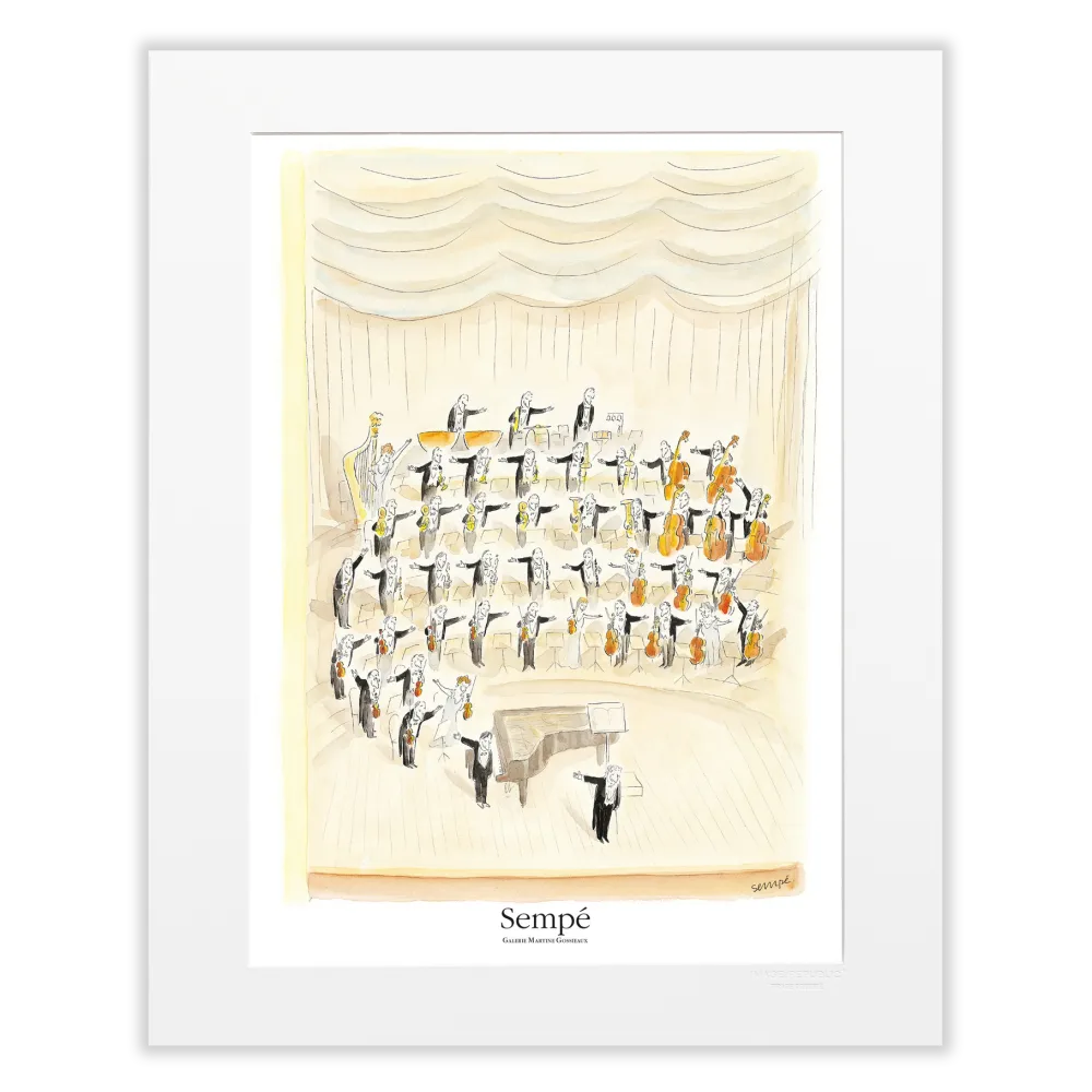 Affiche Sempé Orchestre - 40x50