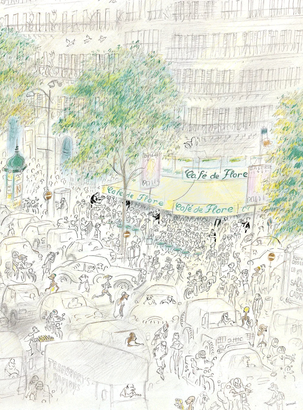 Illustration du puzzle Flore de Sempé édité par Image Republic