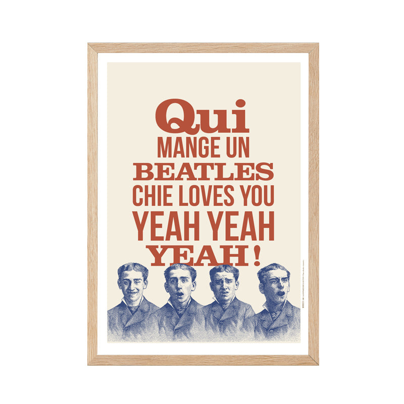 Qui Mange un Beatles - Affiche A3 Gaspard De Lalune