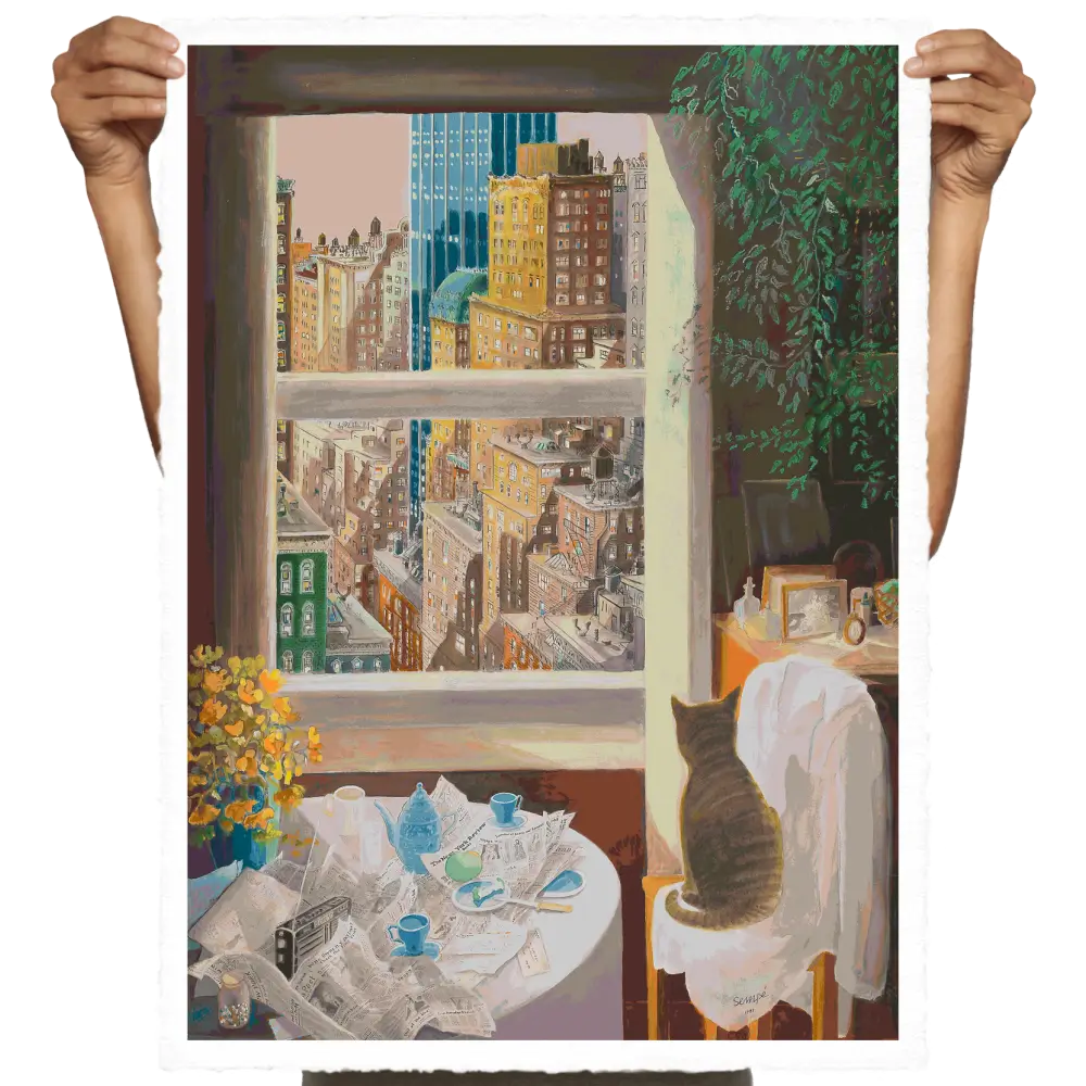 Affiche 56x76 cm : Chat NYC de Sempé