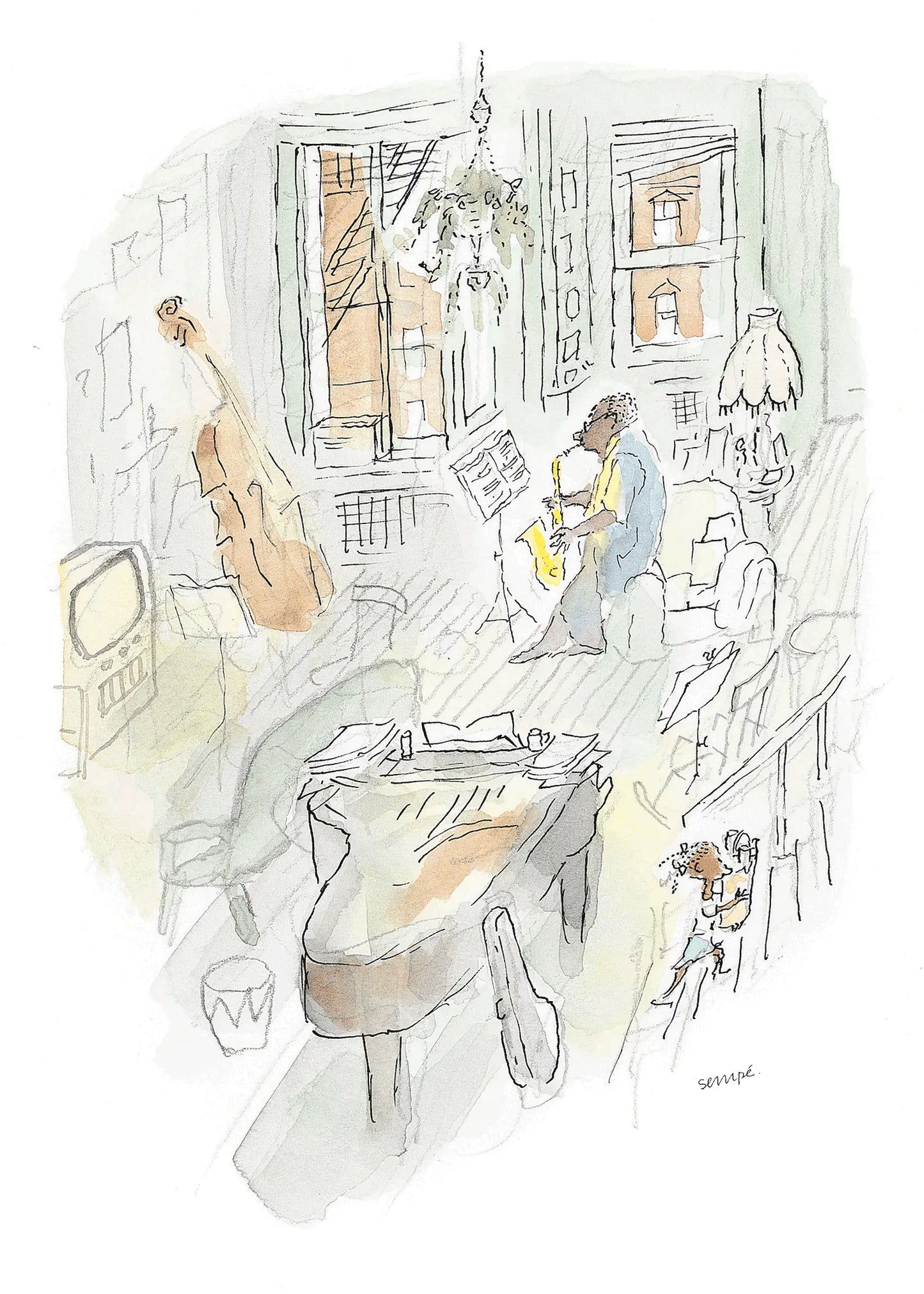 Affiche Musicien de Sempé