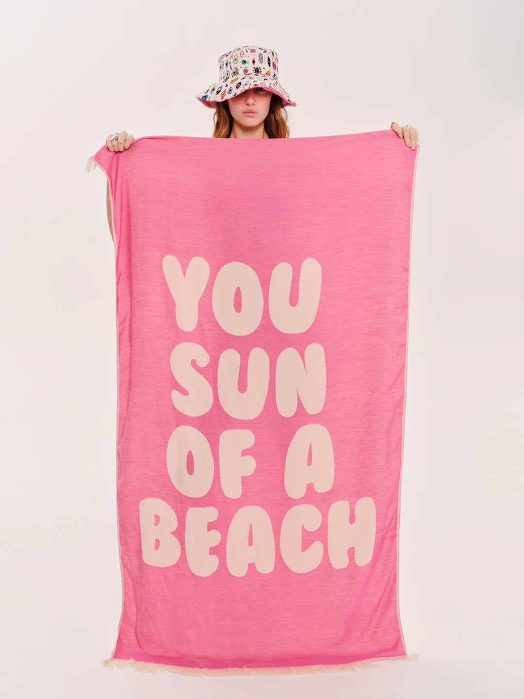 You Sun of a Beach Feather - Serviette de Plage Bubblegum