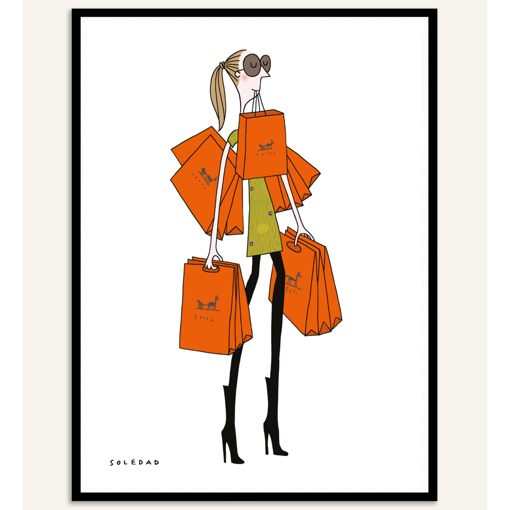 Sac Orange - Collection Soledad - 56 x 76 cm