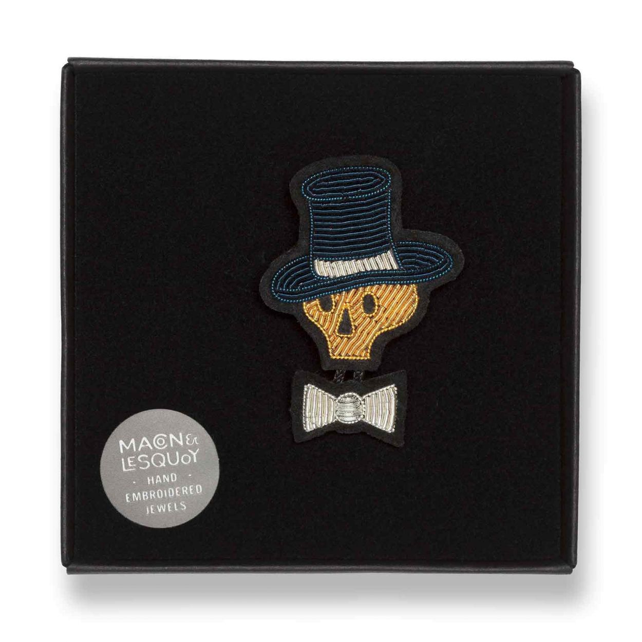 Squelette Dandy - Broche Brodés Main - Macon&Lesquoy