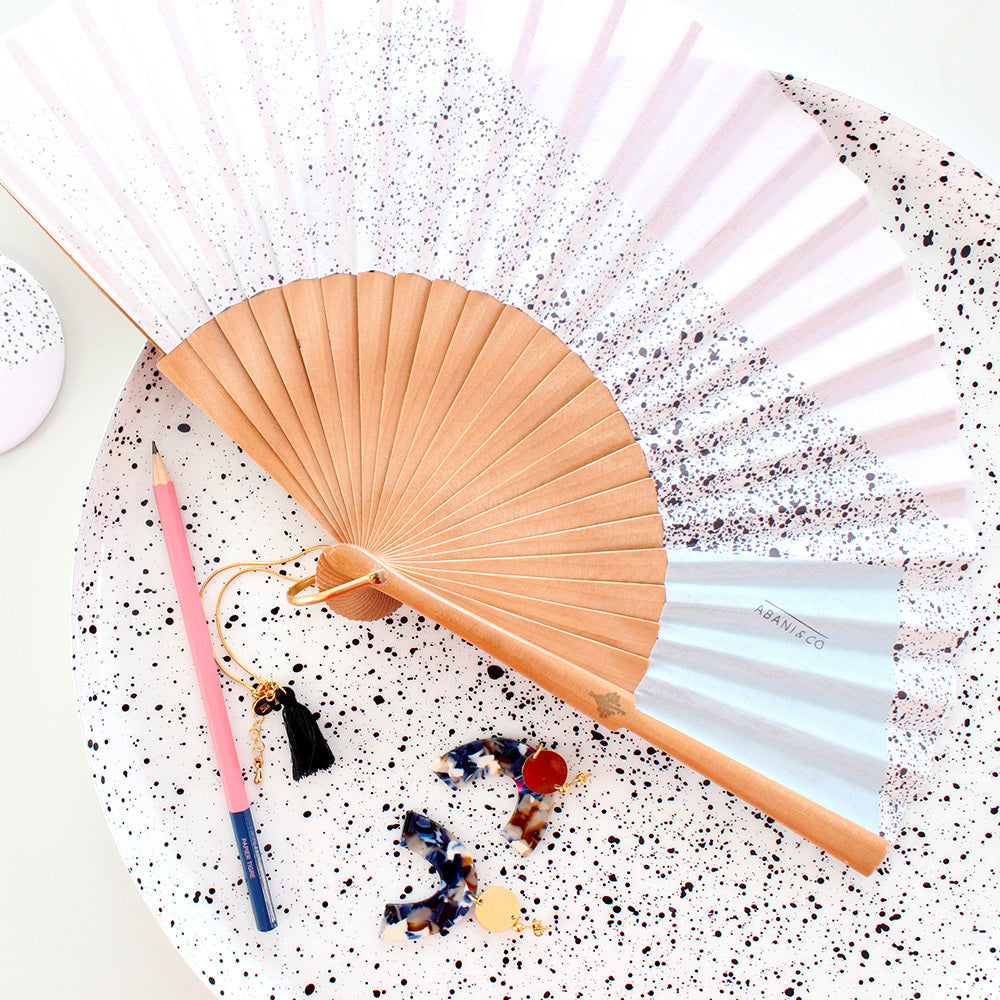 Sweet Bauhaus - Éventail en coton motif géometrique - Abani & Co