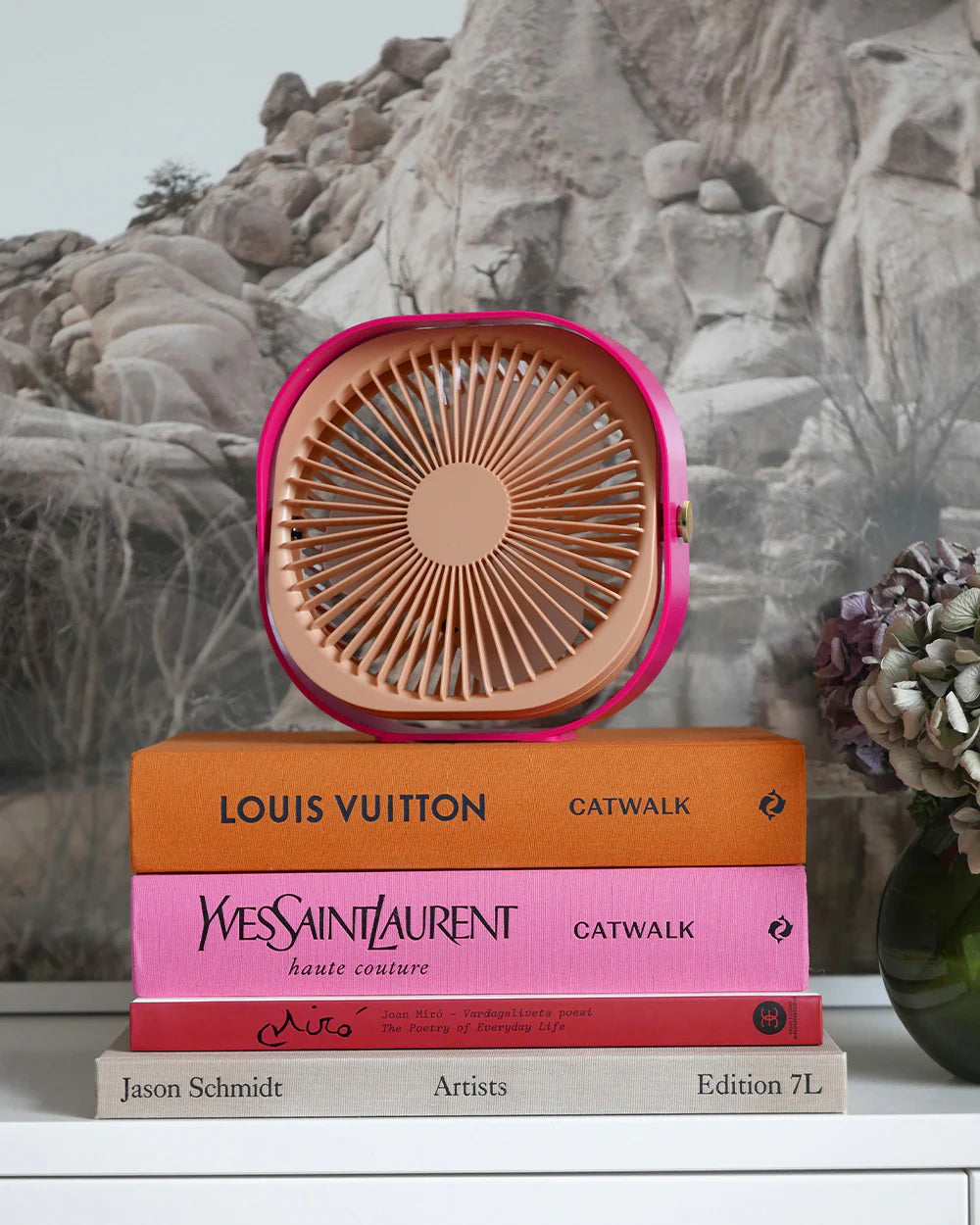 Ventilateur Portable, Rechargeable Printworks - Cerise
