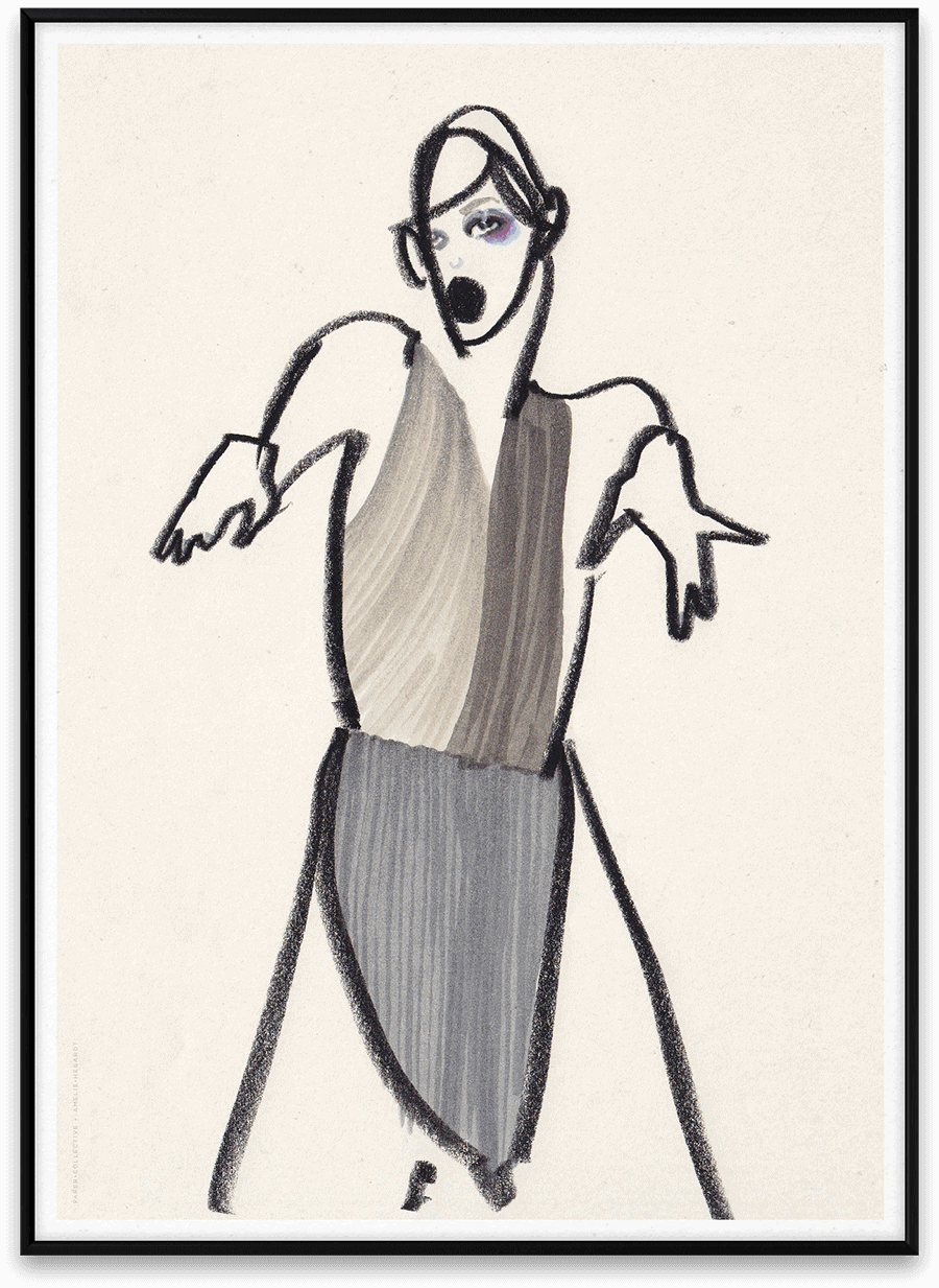 Dancer 03 - Illustration 50x70 Paper Collective
